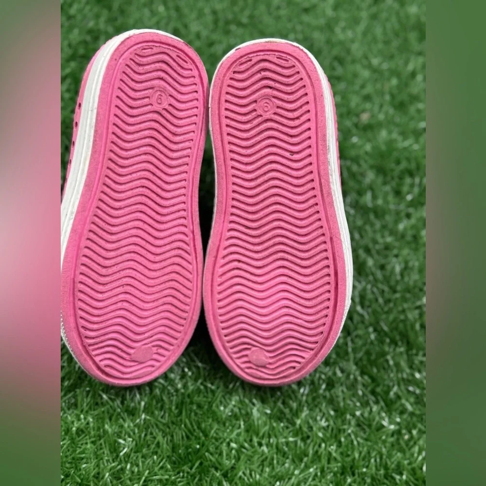 Skechers Kids Pink and White‎ Sneakers Casual Slip-On Size 9